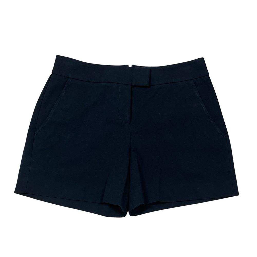 Theory Lynie Shorts Womens 2 Black Stretch Classic Quiet‎ Luxury Minimalist